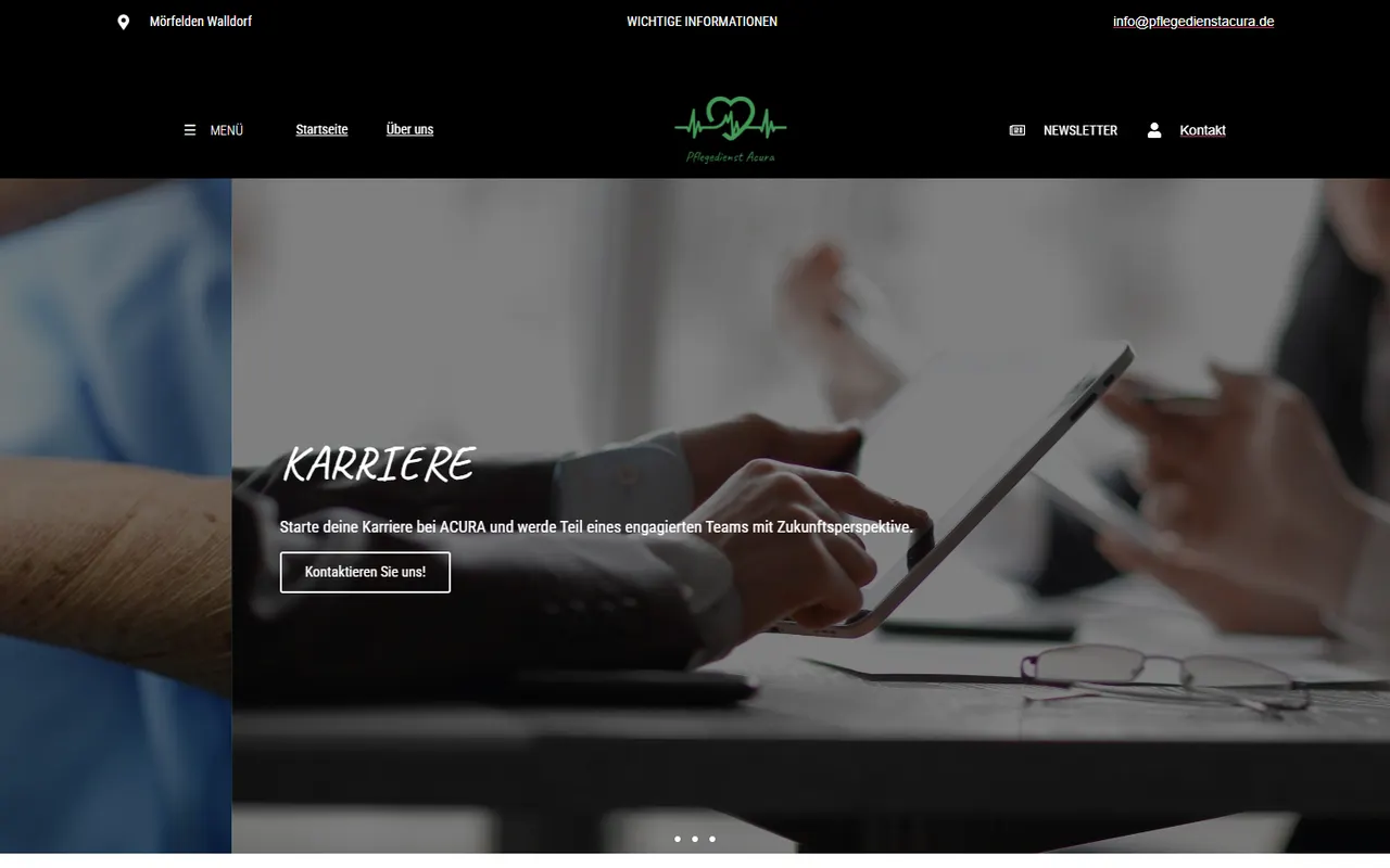 Website ACURA Pflegedienst