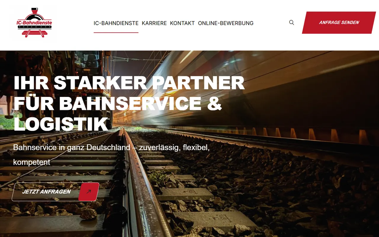 Website IC Bahndienste